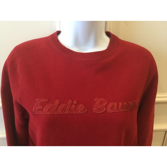 Eddie Bauer Women's Red Sweatshirt XS Soft Embroidered Logo - Picture 2 of 11